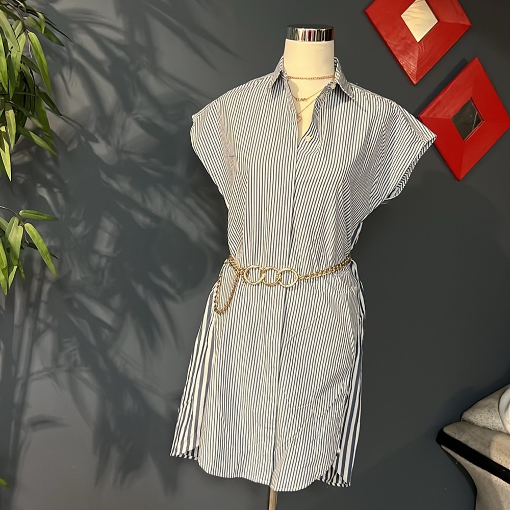 Madewell Stripe Mix Shirt Dress Size XS - Picture 2 of 7